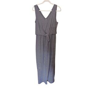 Lucky Brand Womens Striped Maxi Dress Size M Black and white. Beach Boho Coastal
